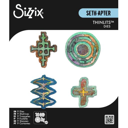Sizzix® Thinlits™  Die Set 9PK Roundabouts by Seth Apter PRE ORDER