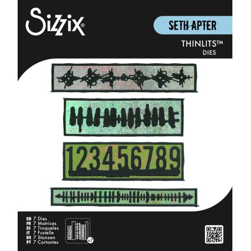 Sizzix® Thinlits™ Die Set 7PK Borderlines by Seth Apter PRE ORDER