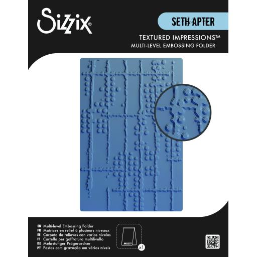 Sizzix® Multi-Level Embossing Folder – Dot Matrix by Seth Apter PRE ORDER