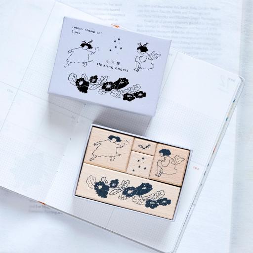 dodolulu - Floating Angels - Wooden Stamp Set