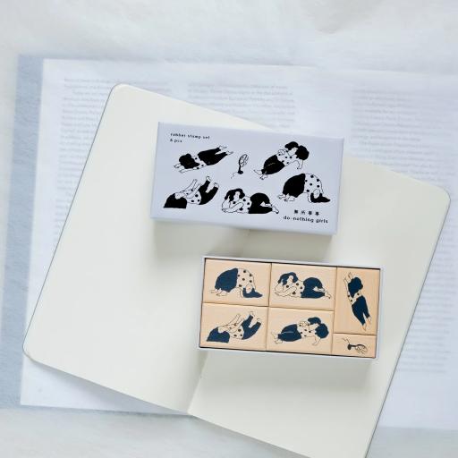 dodolulu - Do-nothing Girls - Wooden Stamp Set