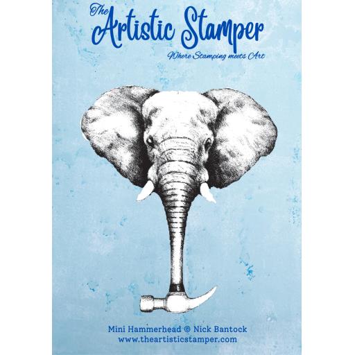 Mini Hammerhead © Nick Bantock (size A7 cut out & mounted on cling cushioning)
