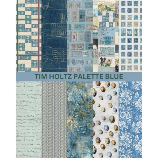 Tim Holtz Palette Blue -10 x 1/2 metre of each Blue Fabric ( Full Set) PRE ORDER