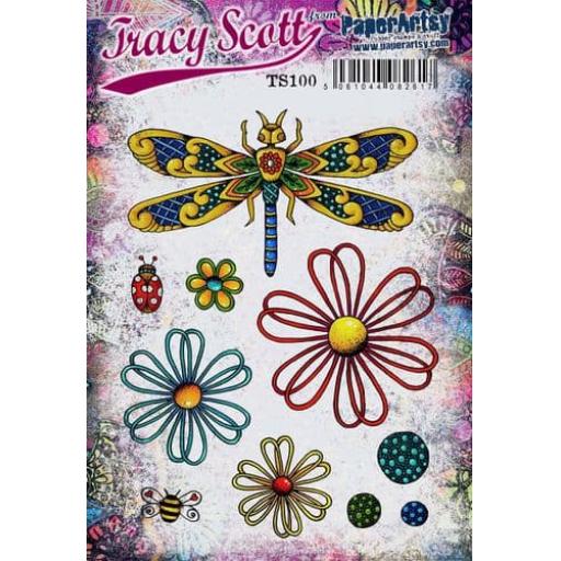PaperArtsy - Tracy Scott 100 (A5 set, trimmed, on EZ)