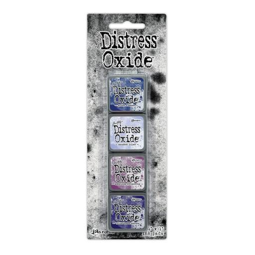 Tim Holtz Distress® Mini Oxide Ink Pads Kit #5 -(Prize Ribbon, Shaded Lilac, Seedless Preserves, Villainous Potion)