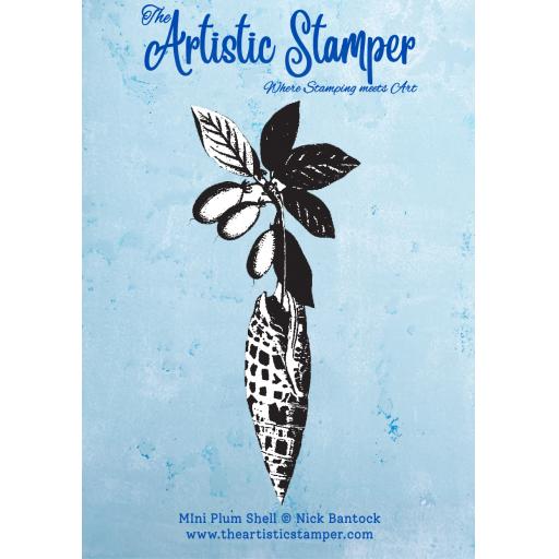 Mini Plum Shell © Nick Bantock (size A7 cut out & mounted on cling cushioning)