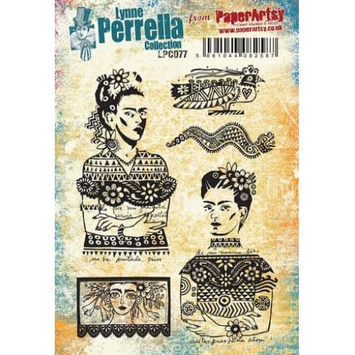 PaperArtsy -  Lynne Perrella 077 (A5 set, cling-foam trimmed) PRE ORDER ( due in Thursday 28th August)