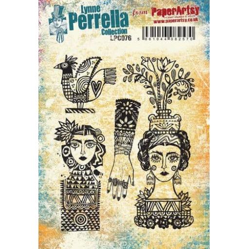 PaperArtsy -  Lynne Perrella 076 (A5 set, cling-foam trimmed) PRE ORDER ( due in Thursday 28th August)