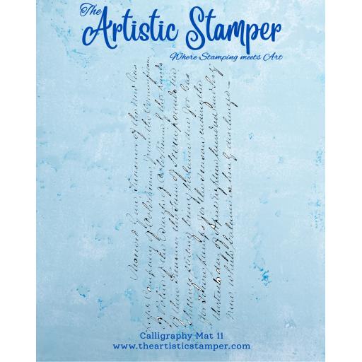 Calligraphic Mat 11 size 6 x 16 cm (cut out and mounted on cling cushioning)