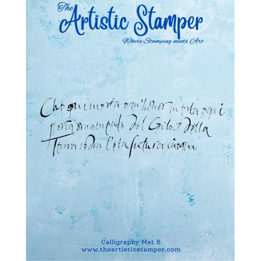Calligraphic Mat 6 size 5 x 15 cm (cut out and mounted on cling cushioning)