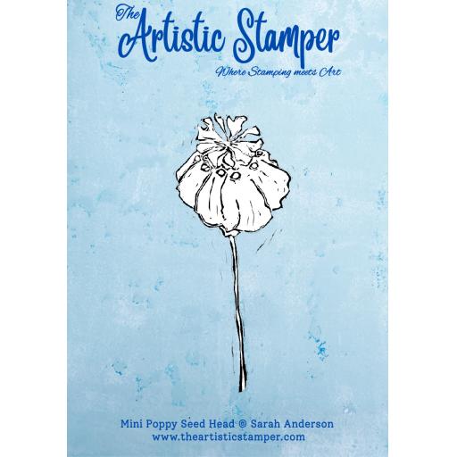 Mini Poppy Seed Head © Sarah Anderson (size A7 cut out & mounted on cling cushioning)