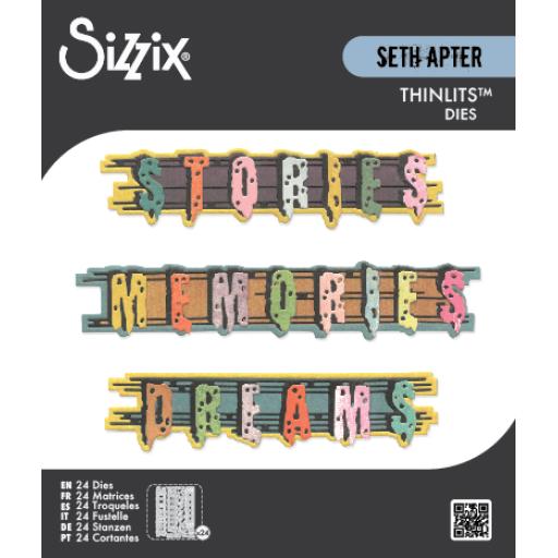 Sizzix® Thinlits Die Set 24PK - Word Wafers #2 by Seth Apter