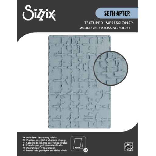 Sizzix® Multi-Level Textured Impressions Embossing Folder - Grid Graph by Seth Apter