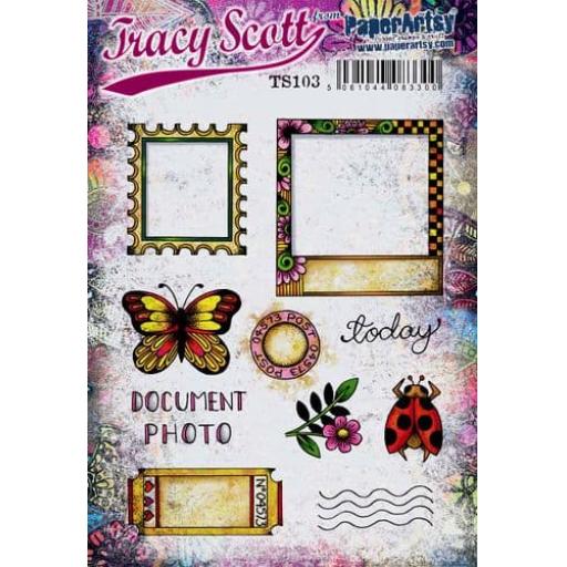 PaperArtsy -  Tracy Scott 103 (A5 set, trimmed, on EZ)