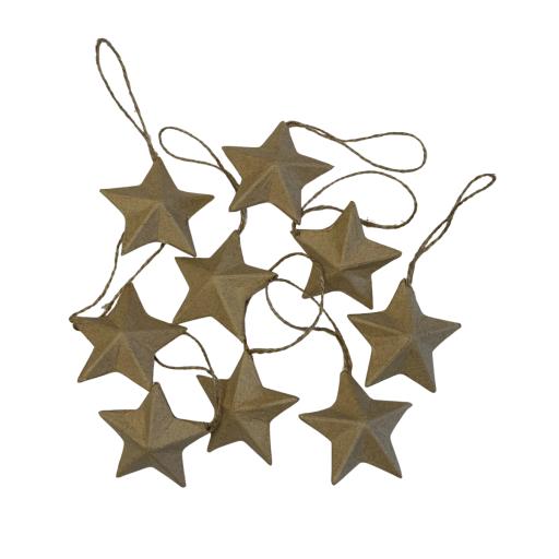 Papier Mache Stars x 9 - size 6cm