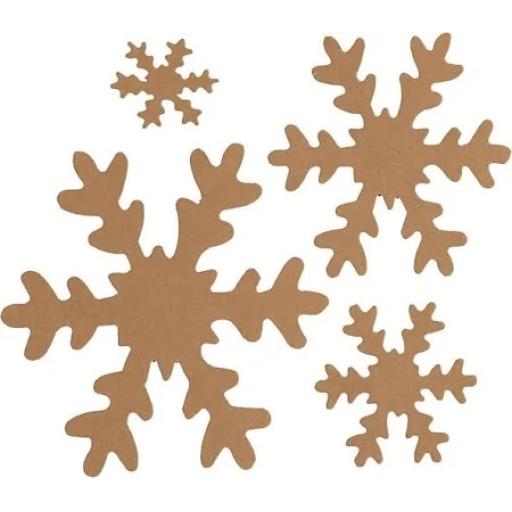 Faux Leather Paper Snowflakes - Natural