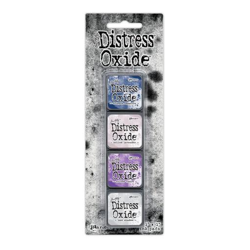 Tim Holtz Distress® Mini Oxide Ink Pads Kit #17-(Chipped Sapphire/Milled Lavender/Wilted Violet/Lost Shadow)