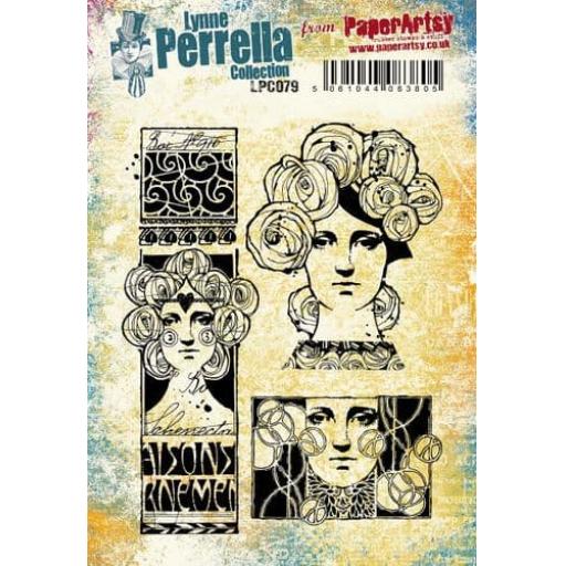 PaperArtsy -  Lynne Perrella 079 (A5 set, cling-foam trimmed)