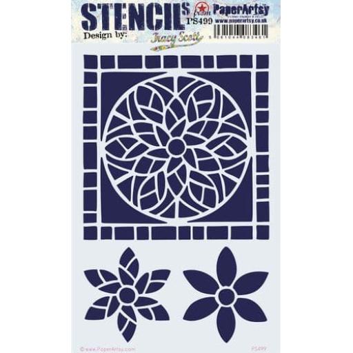PaperArtsy -  PA Stencil 499 Large {Tracy Scott}