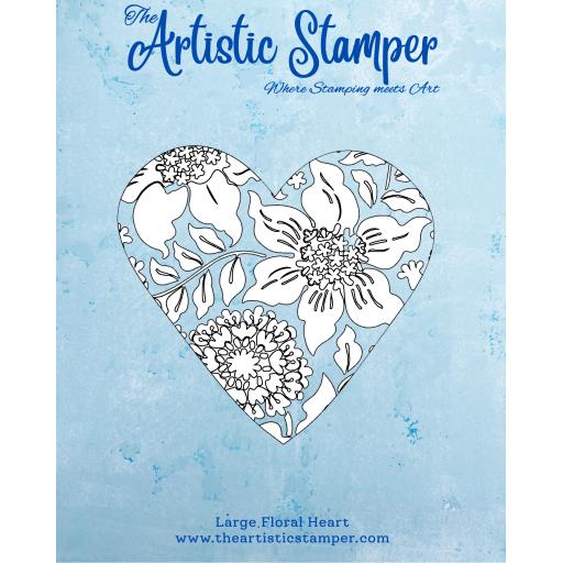 Large Floral Heart ( cut out and mounted on cling cushioning)