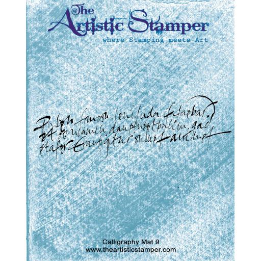 Calligraphic Mat 9 size 3.5 x 12.5 cm (cut out and mounted on cling cushioning)
