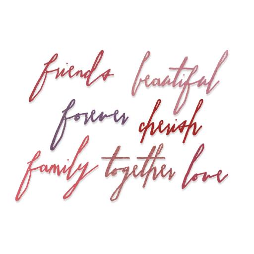 Sizzix Thinlits Die Set 7PK - Handwritten Love by Tim Holtz PRE ORDER