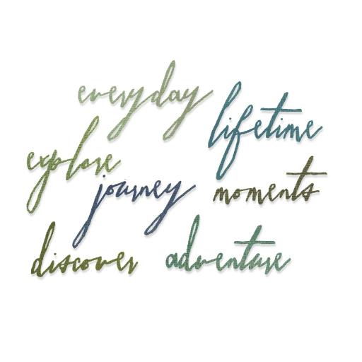 Sizzix Thinlits Dies 7PK - Handwritten Journey by Tim Holtz PRE ORDER