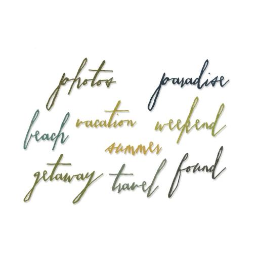 Sizzix Thinlits Die Set - Handwritten Vacation by Tim Holtz PRE ORDER