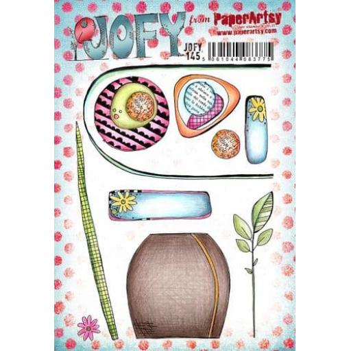 PaperArtsy -  JOFY145 (A5 set, trimmed, on EZ)