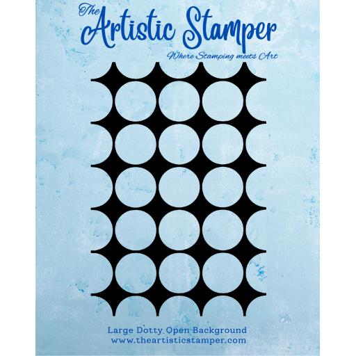 Large Dotty Open background size A6 (cut out and mounted on cling cushioning)