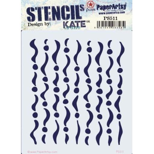 PaperArtsy -  PA Stencil 511 {Kate Crane} 16cm x 18cm