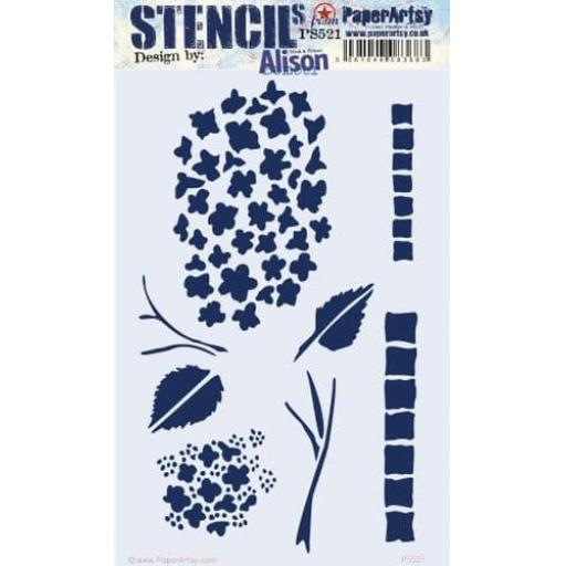 PaperArtsy -  PA Stencil 521 {AB} 6.25" x9.5" (16x24cm)
