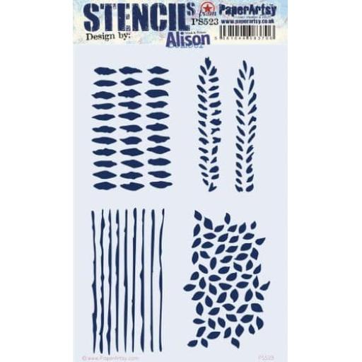 PaperArtsy -  PA Stencil 523 {AB} 6.25" x9.5" (16x24cm)