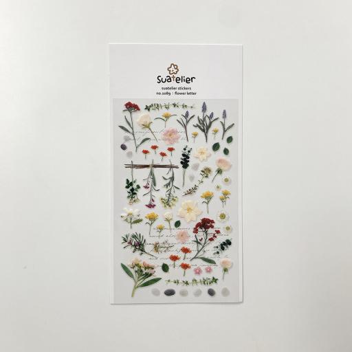 Suatelier Daily Deco Stickers - Flower Letter