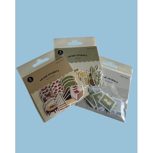 Suatelier Cereal Stickers -Sweet Cake, From the Park & Leaves