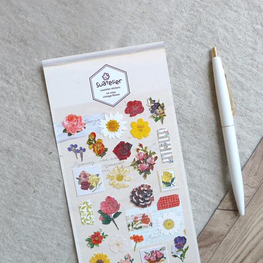 Suatelier Daily Deco Stickers -  vintage flower