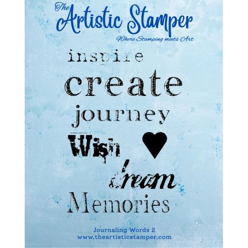 Journaling Words 2 (cut out and mounted on cling cushioning)