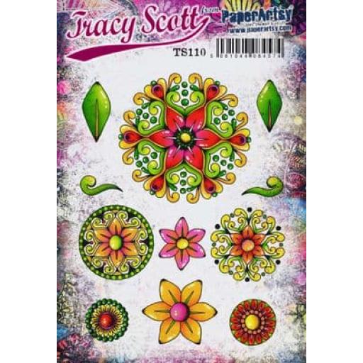 PaperArtsy - Tracy Scott 110 (A5 set, trimmed, on EZ)