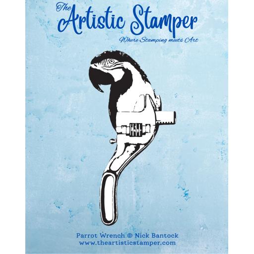 Parrot Wrench © Nick Bantock (size A6 cut out & mounted on cling cushioning)