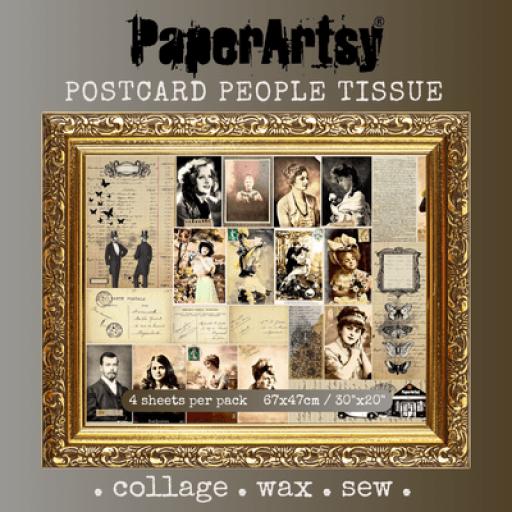PaperArtsy - Printed Tissue 15 {Postcard People in colour} PRE ORDER